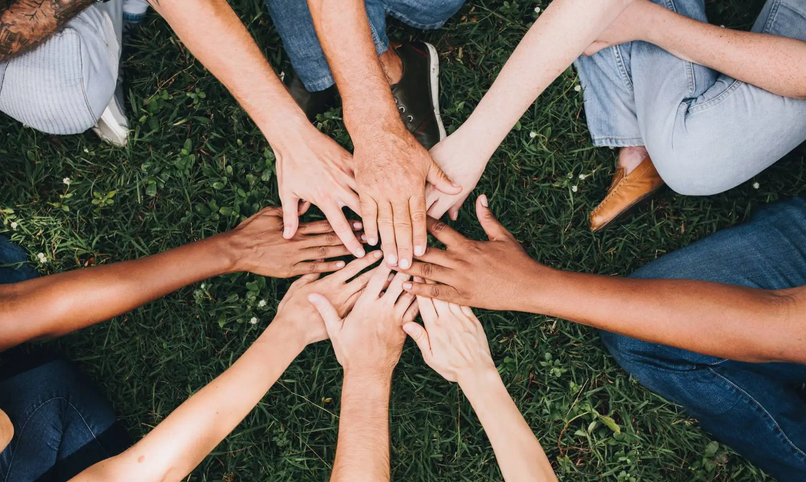 team hands